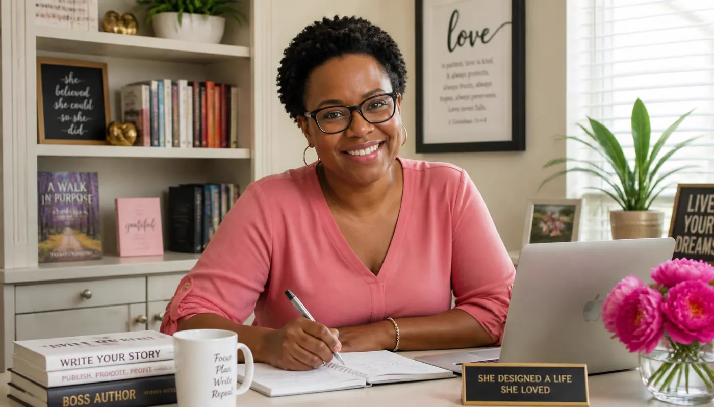 An author at work